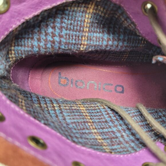 Bionica Rangeley Oxblood Red Leather Lace-Up Ankle Booties Womens Sz 7.5M Boot - Picture 8 of 8